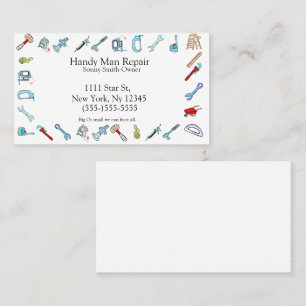 Tarjeta De Visita herramientas de mantenimiento de handman