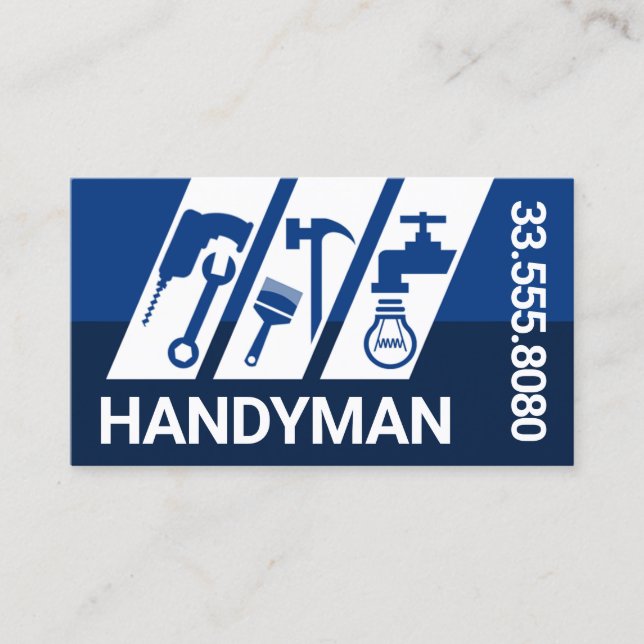Tarjeta De Visita Herramientas de manual de reparación de casa en in (Anverso)