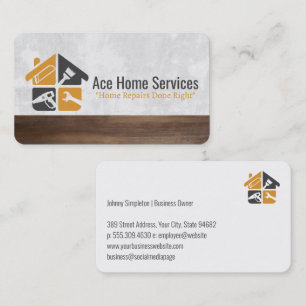 Tarjeta De Visita Herramientas de Mejora del Hogar Contratista Gen