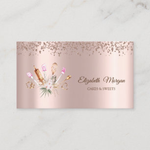 Tarjeta De Visita Herramientas de panadería elegantes y modernas con