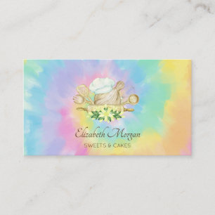 Tarjeta De Visita Herramientas de panadería floral modernas elegante
