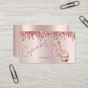 Tarjeta De Visita Herramientas de panadería para cupcakes elegantes 