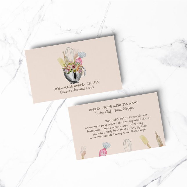 Tarjeta De Visita Herramientas de pastelería (Bakery pastry hand tools business card)