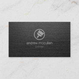 Tarjeta De Visita Herramientas de pintador Icono de pincel Oscuro Pi