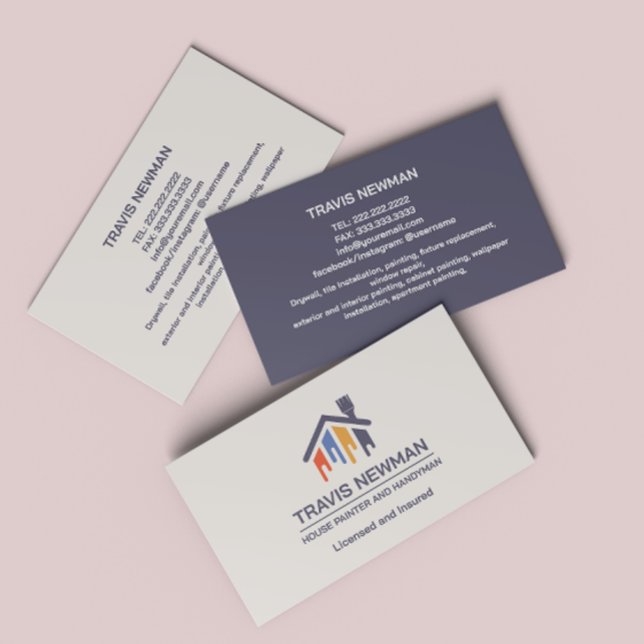 Tarjeta De Visita Herramientas de pintura Herramientas de carpintero (Subido por el creador)