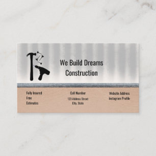 Tarjeta De Visita Herramientas de remodeladores de construcción