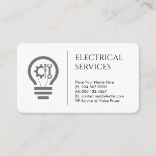 Tarjeta De Visita Herramientas de reparación de bombilla eléctrica F