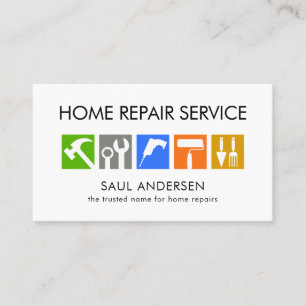 Tarjeta De Visita Herramientas de reparación de fontanero minimalist