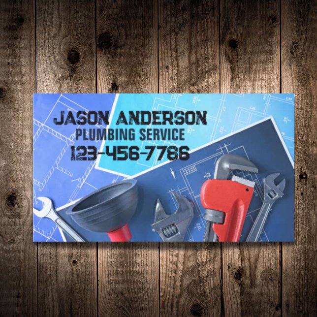Tarjeta De Visita Herramientas de reparación de Handyman Complemento (Handyman Repair Tools Pluming Service Plumber Business Card)