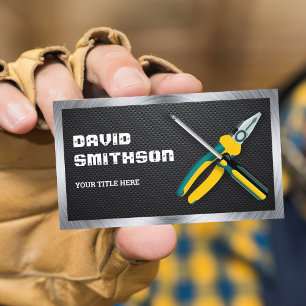 Tarjeta De Visita Herramientas de reparación de Handyman de fibra de