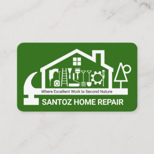 Tarjeta De Visita Herramientas de reparación de hombre de hogar Pais