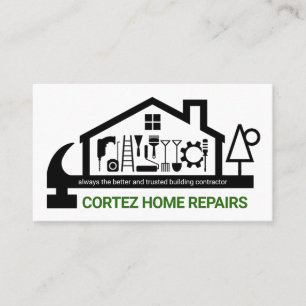 Tarjeta De Visita Herramientas de reparación de hombre de hogar Pais