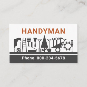 Tarjeta De Visita Herramientas de reparación de mano de obra elegant