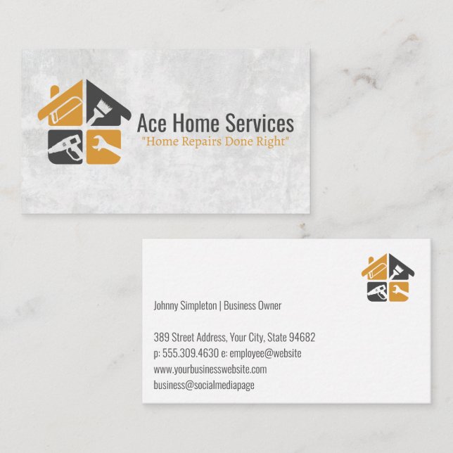 Tarjeta De Visita Herramientas de reparación en el hogar | Contratis (Anverso / Reverso)