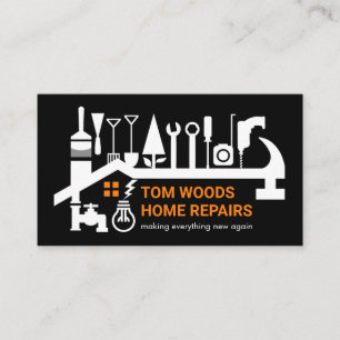 Tarjeta De Visita Herramientas de reparación Estructura del techo de