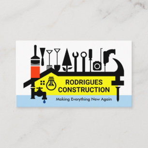 Tarjeta De Visita Herramientas de reparación Marco de martillo de co