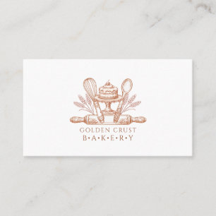 Tarjeta De Visita Herramientas de repostería para panadero chef past