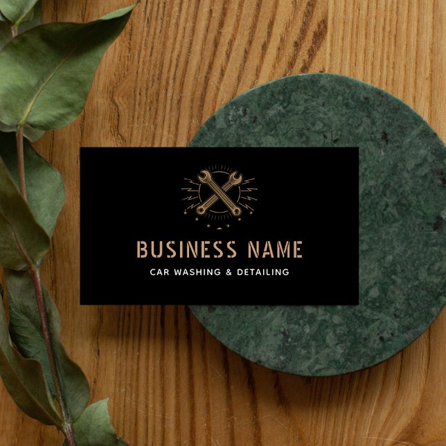 Tarjeta De Visita Herramientas de servicio mecánico de lavado y desc (Subido por el creador)