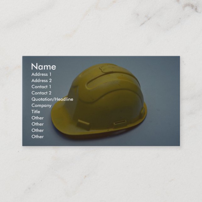 Tarjeta De Visita Herramientas del casco comercial (Anverso)