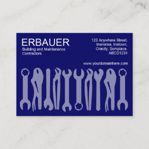 Tarjeta De Visita Herramientas del comercio (Chubby) - Azul oscuro