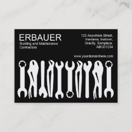 Tarjeta De Visita Herramientas del comercio (Chubby) - Blanco sobre