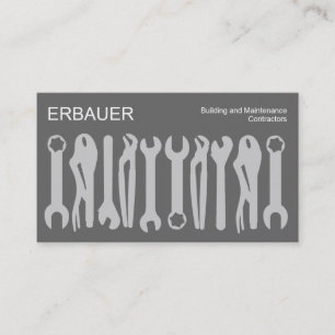 Tarjeta De Visita Herramientas del comercio - Sombras de gris
