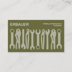 Tarjeta De Visita Herramientas del comercio - Sombras de oliva 66663