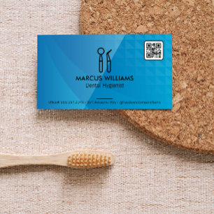Tarjeta De Visita Herramientas dentales   Código QR