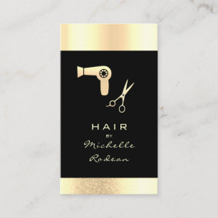 Tarjeta De Visita Herramientas estilistas de Purpurina Gold de lujo