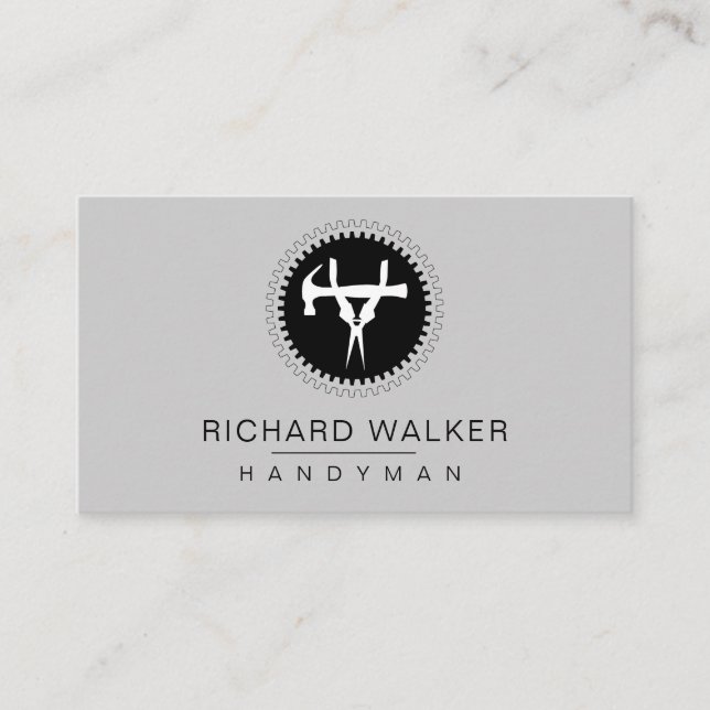 Tarjeta De Visita Herramientas Industria de carpintero automático me (Anverso)