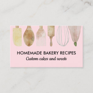 Tarjeta De Visita Herramientas manuales de pastelería para galletas 