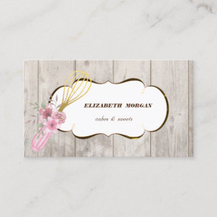 Tarjeta De Visita Herramientas manuales para pastelería, textura de