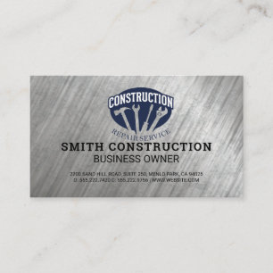 Tarjeta De Visita Herramientas manuales Trabajador de construcción