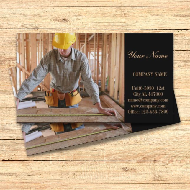 Tarjeta De Visita Herramientas mecánicas Construcción Carpintería (Mechanical Tools Construction Carpentry carpenter Business Card)