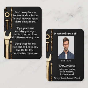 Tarjeta De Visita Herramientas mecánicas de oraciones fotográficas c