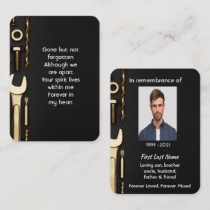 Tarjeta De Visita Herramientas mecánicas de oraciones fotográficas c