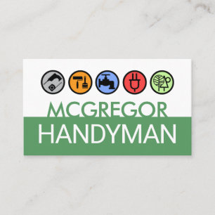 Tarjeta De Visita Herramientas Minimalistas de Mano de Obra Capa
