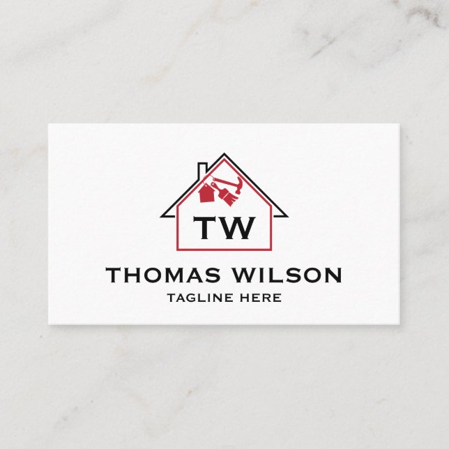 Tarjeta De Visita Herramientas modernas de carpintería para maniquíe (Anverso)