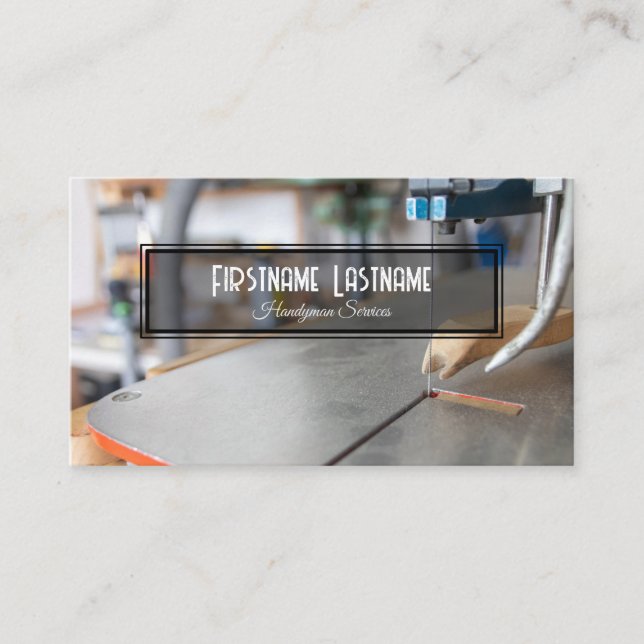 Tarjeta De Visita Herramientas rústicas del banco de trabajo de vint (Anverso)