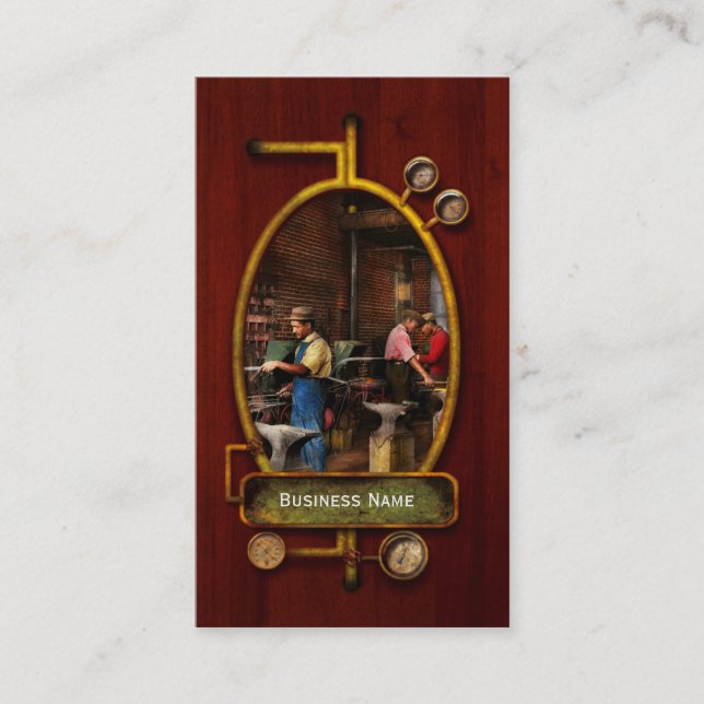 Tarjeta De Visita Herrero - Escuela de herrería 1899 (Anverso)