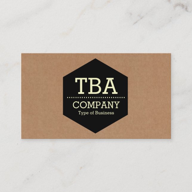 Tarjeta De Visita Hexagón negro - Cartón (Anverso)