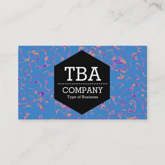 Tarjeta De Visita Hexagón negro - Resumen 080716(01) (Anverso)