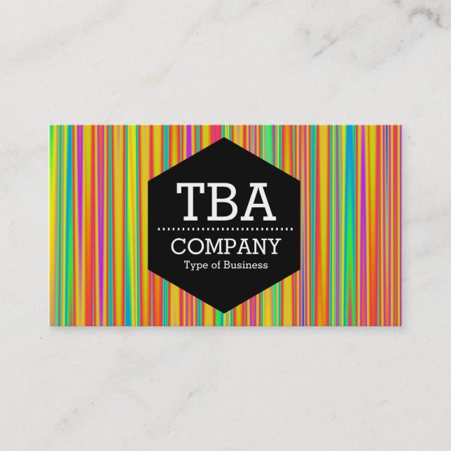 Tarjeta De Visita Hexagón negro - Resumen 120716(010) (Anverso)