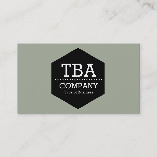 Tarjeta De Visita Hexágono Negro - Sabio del desierto (Anverso)