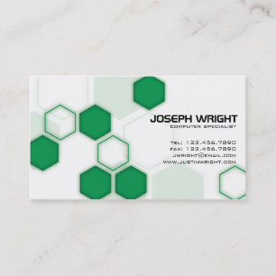 Tarjeta De Visita Hexágonos - verde