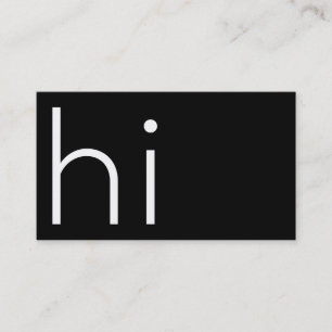 Tarjeta De Visita HI minimalista moderno - mi nombre es diseño