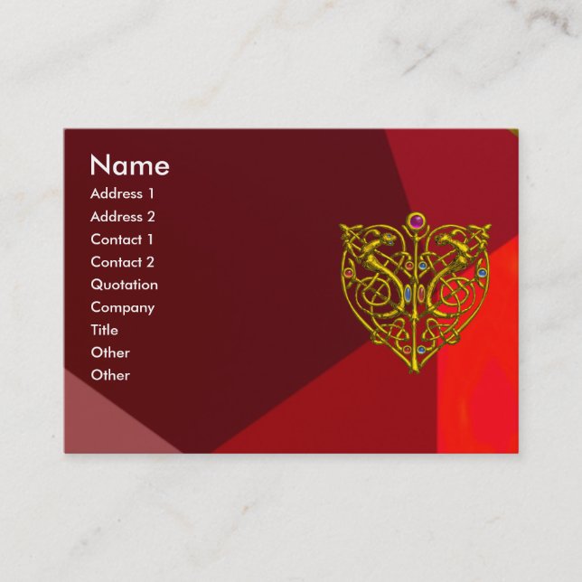 Tarjeta De Visita HI PER VALENTINA RUBÍ 2 ,rojo (Anverso)