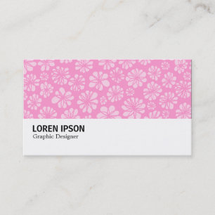 Tarjeta De Visita Hi-Phi - 0100 - Floral rosa