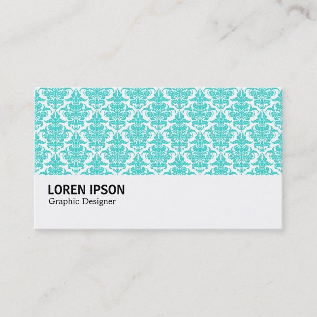 Tarjeta De Visita Hi-Phi - 0219 - Aqua Damask (Anverso)