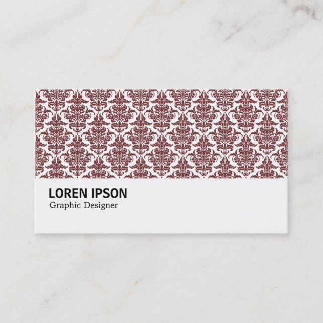 Tarjeta De Visita Hi-Phi - 0225 Dk Brown Damask (Anverso)
